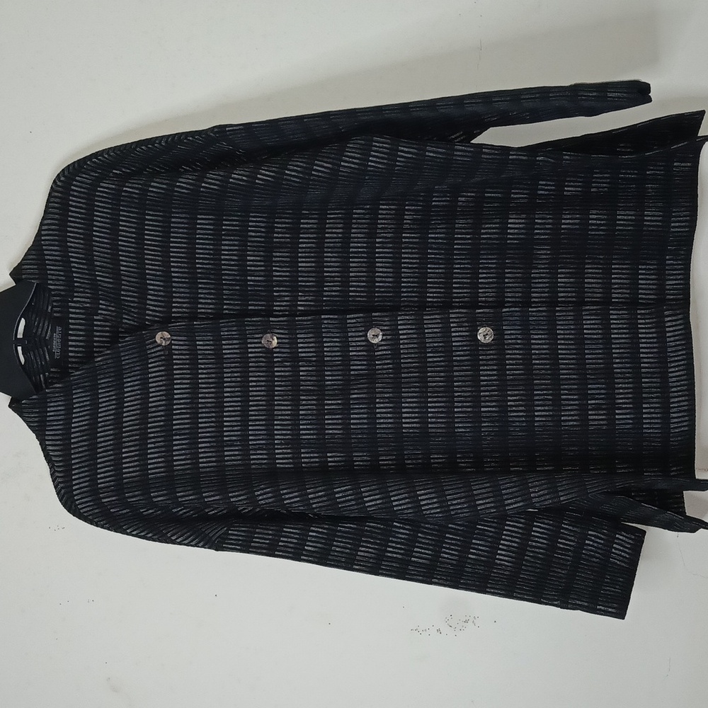 ELEMENTE CLEMENTE Black Lagenlook Button Down Blazer Jacket Size‎ 1